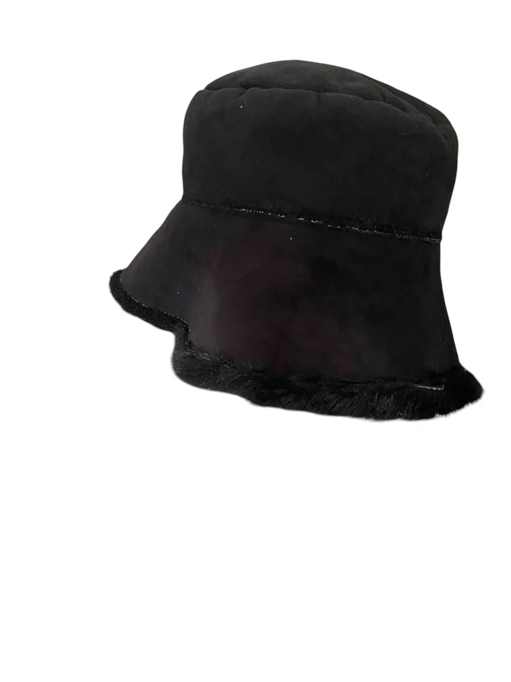 Ultra-Plush Faux suede Fur Bucket Hat 90s Fall Winter streetwear